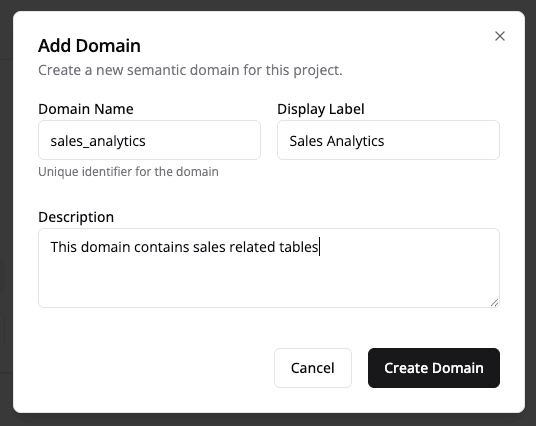 Create Semantic Domain