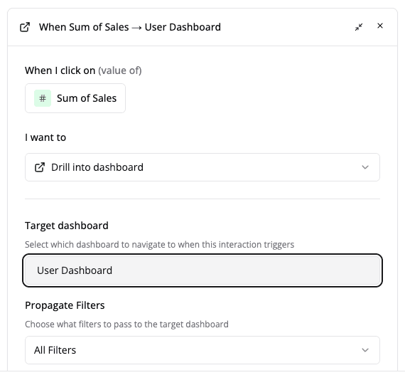 Drill to Dashboard